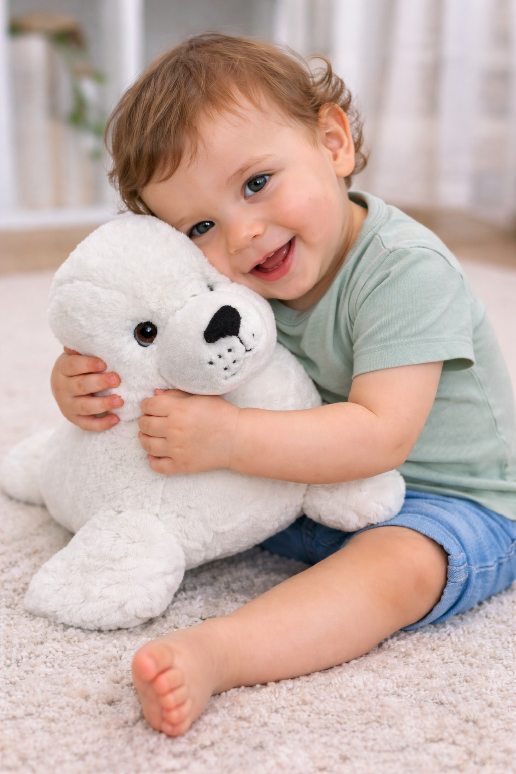 Peluche Foca Grs Cm. 35 Plastica Reciclata Lelly - 800052