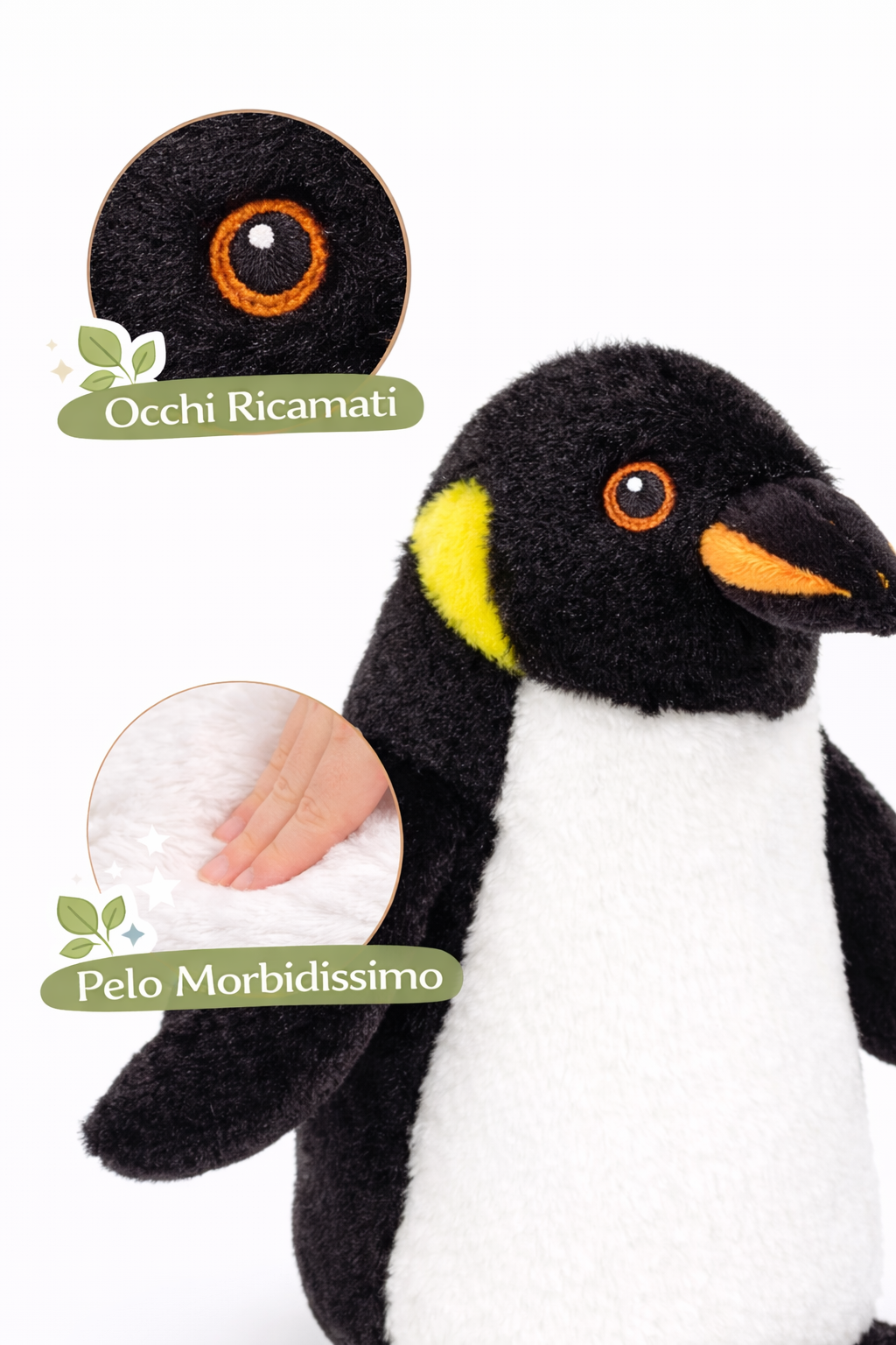 Peluche Pinguino Grs Cm. 22 Plastica Riciclata Lelly - 800057