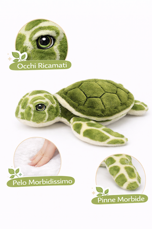 Peluche Tartaruga Grs Cm. 25  Plastica Riciclata Lelly - 800059