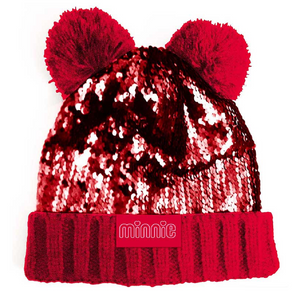 Cappello Invernale Minnie Mouse DISNEY 2 Pon Pon Paillettes - D99749mc