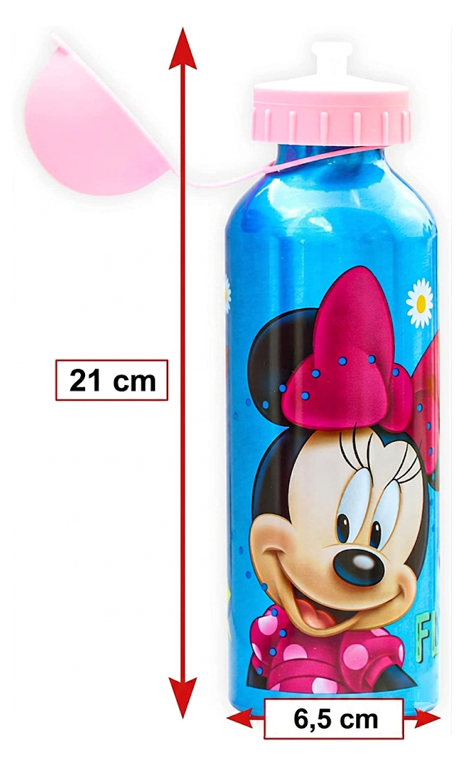 Borraccia in Alluminio Minnie Mouse DISNEY con Beccuccio e Coperchio 500 Ml - Mn50002/r
