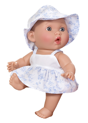 Bambola con Cappello Rauber Profumata Vestitino 27 CM Bambolotto - 2400celeste