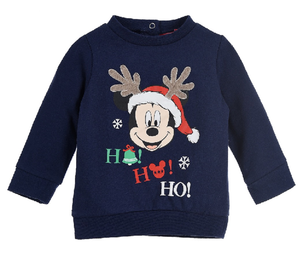 T-Shirt Natalizia Ickey Mouse DISNEY Topolino Maglietta Neonato Sun City - Hu0035blu