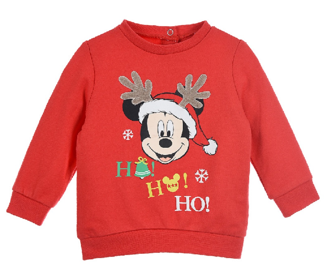 T-Shirt Natalizia Ickey Mouse DISNEY Topolino Maglietta Neonato Sun City - Hu0035rosso