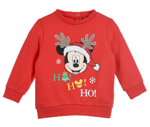 T-Shirt Natalizia Ickey Mouse DISNEY Topolino Maglietta Neonato Sun City - Hu0035rosso