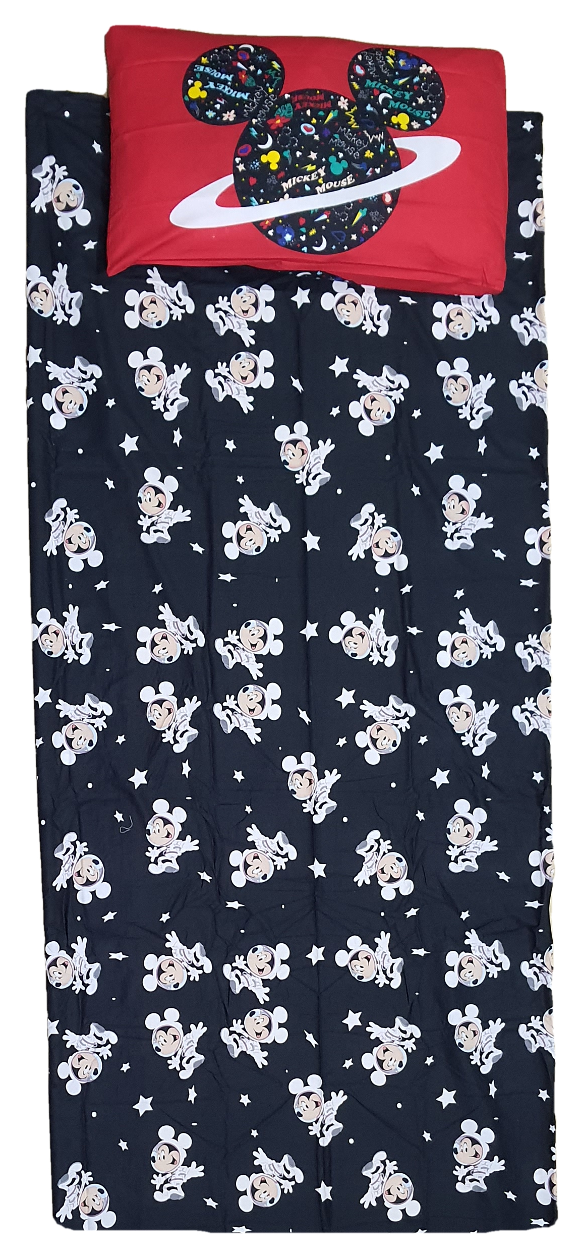 Completo Lenzuola Mickey  Mouse DISNEY Topolino Sottolenzuola Lenzuola Federa Letto Singolo - Cl00049sk/2