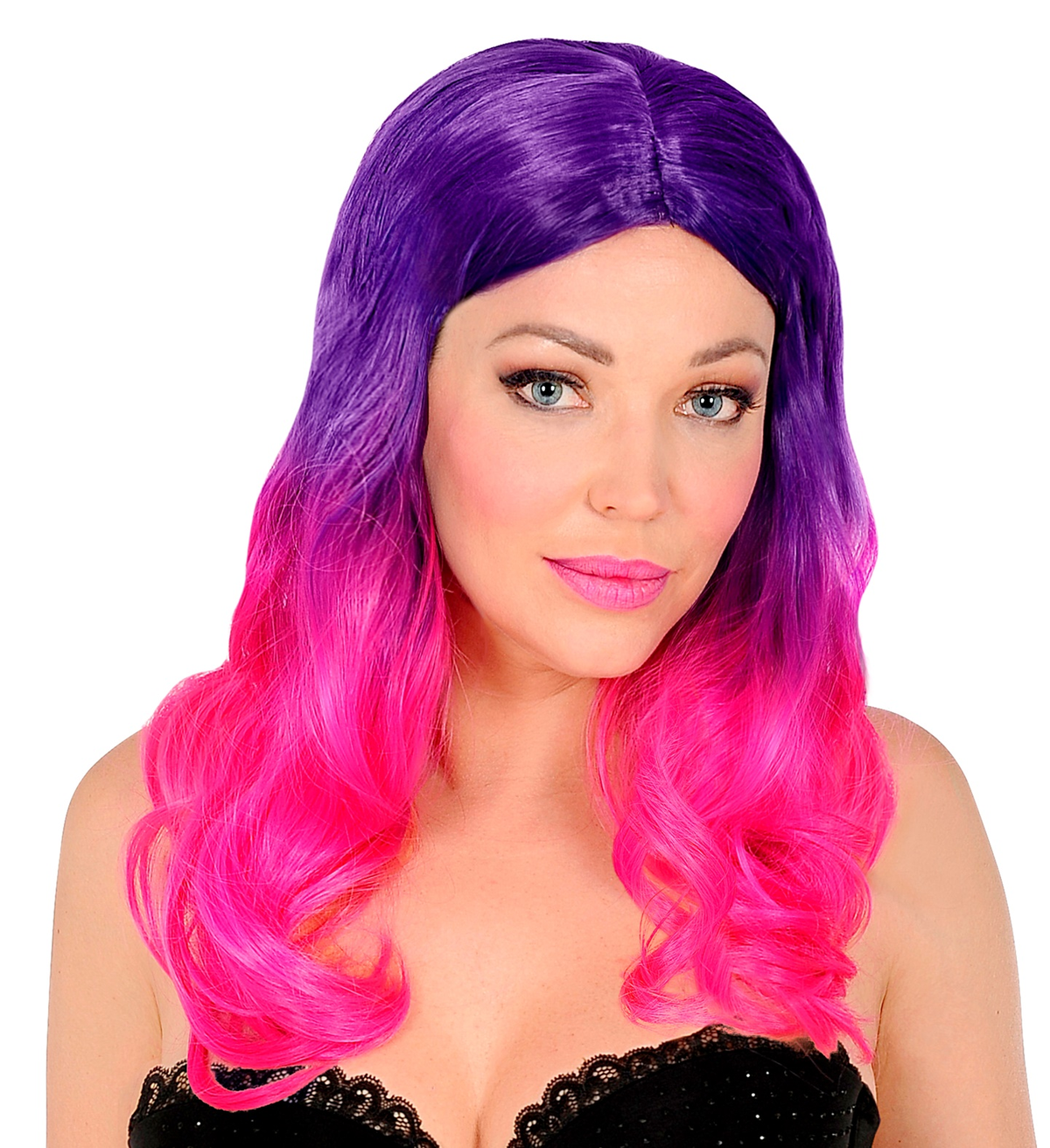 Parrucca Dream Hair Rosa Ombre Accessori per Abito Vestito Travestimento Carnevale - 02998