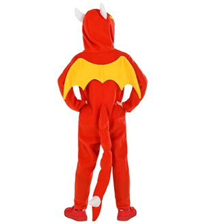Costume Carnevale Drago Tuta Coda Ali Bambino Abito Travestimento - 0328