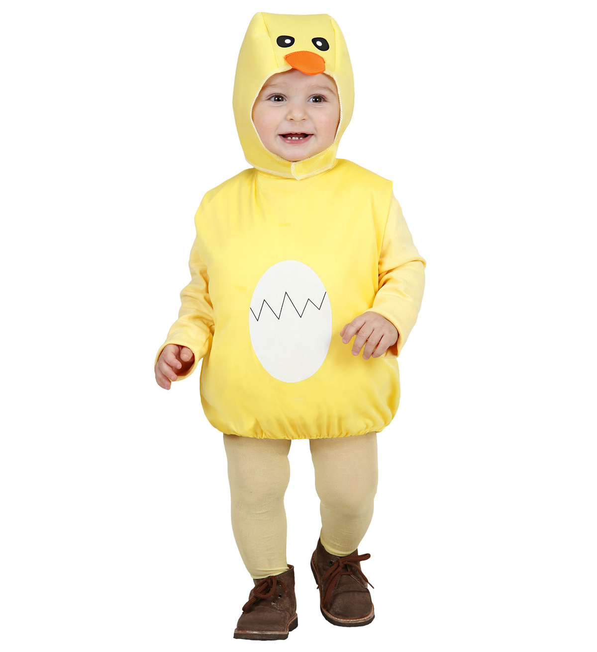 Costume Carnevale Pulcino Vestito Copricapo Bambino 1/3 Anni Abito Travestimento - 1899k