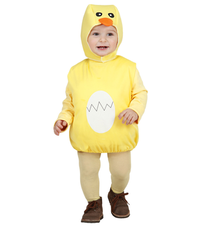 Costume Carnevale Pulcino Vestito Copricapo Bambino 1/3 Anni Abito Travestimento - 1899k