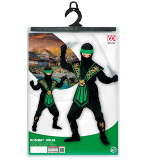 Costume Carnevale Green Kombat Ninja Bambino Abito Travestimento - 3851