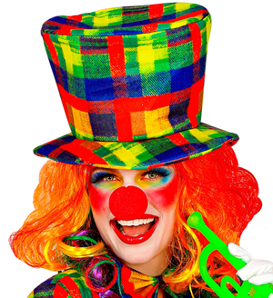Cilindro Pagliaccio Clown Cappello Accessori Abito Vestito Carnevale - 48627