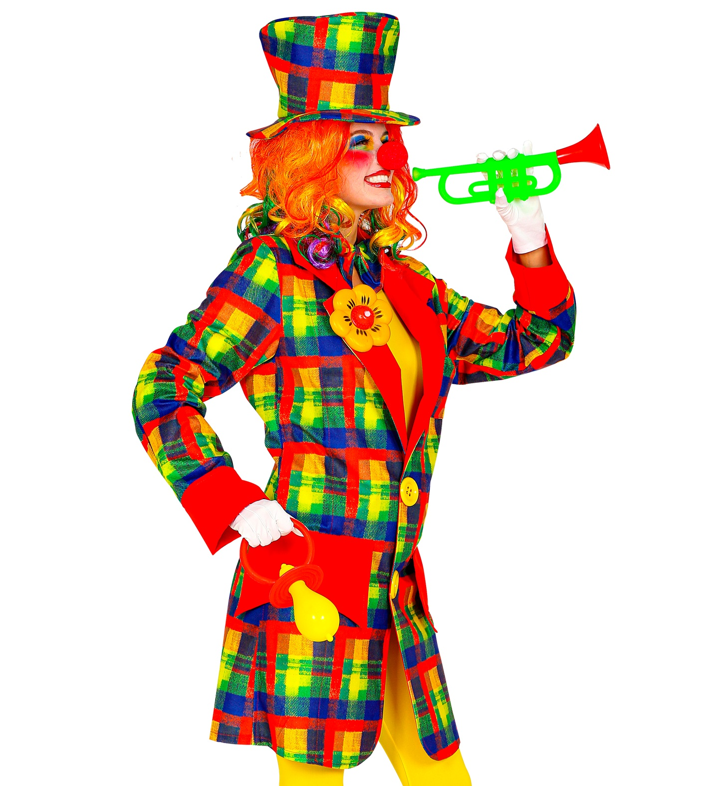 Costume Carnevale Pagliaccio Cappotto Abito Travestimento Adulto - 4868