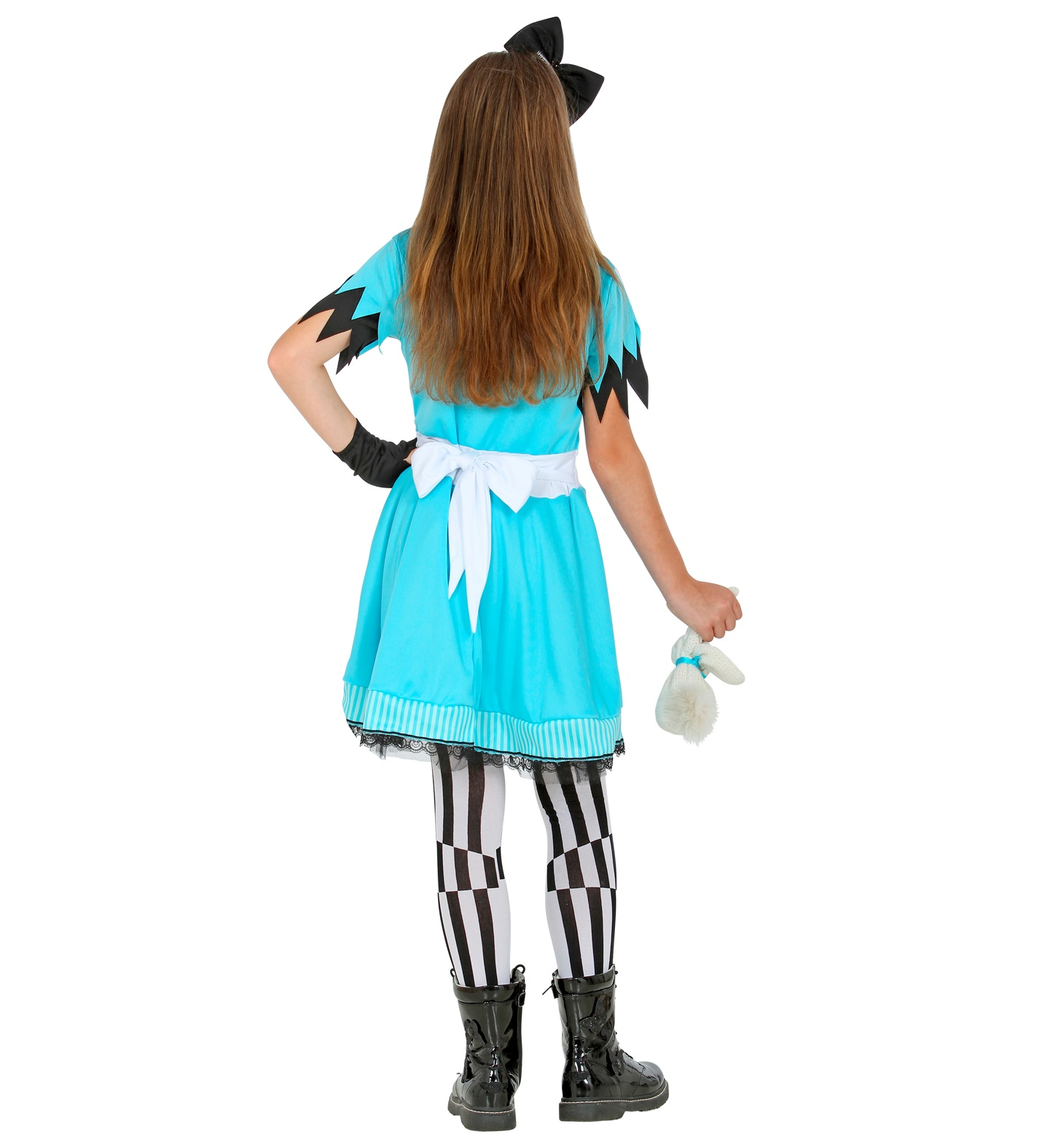 Costume Carnevale Ragazza Del Paese Delle Meraviglie Bambina Abito Travestimento - 6025