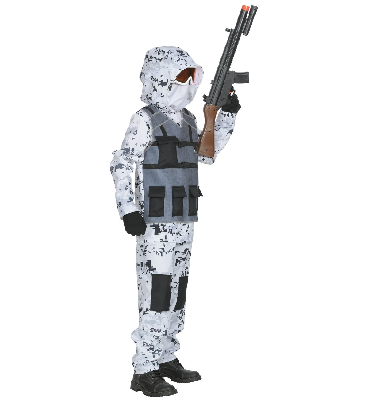 Vestito Carnevale + Accessori Artic Special Forces Kalashnikov Travestimento 14/16 Anni