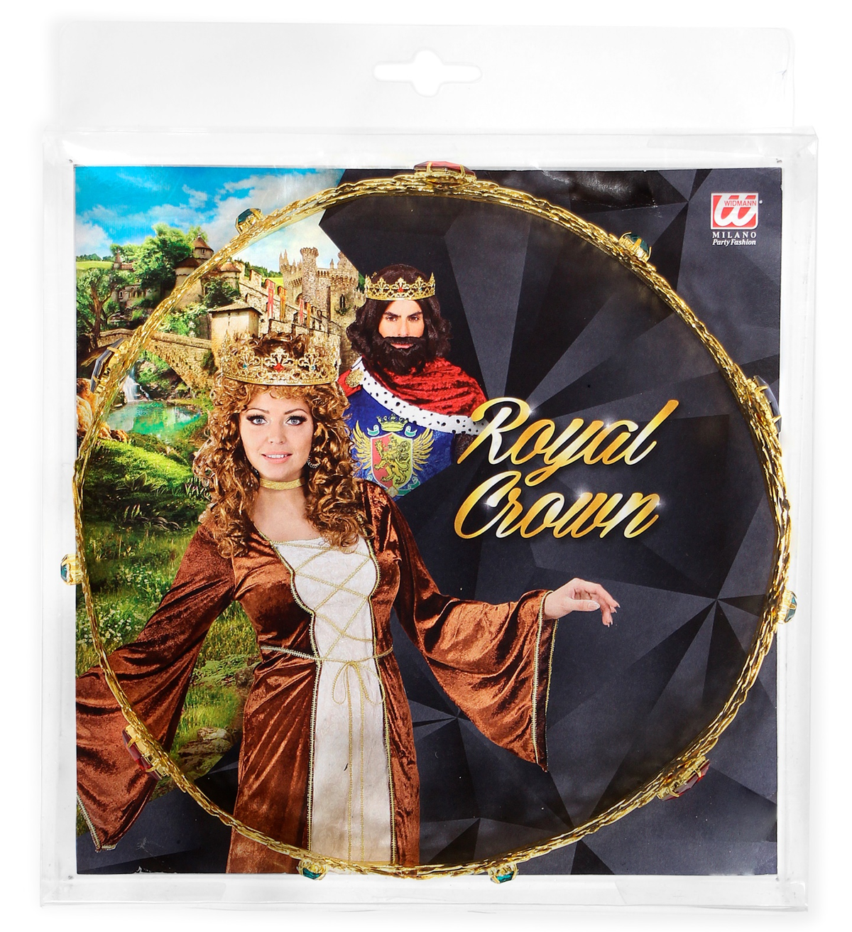 Corona Reale con Gemme Accessori Abito Vestito Carnevale - 09561