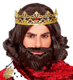 Corona Reale con Gemme Accessori Abito Vestito Carnevale - 09561