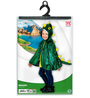 Costume Carnevale Drago Mantello con Cappuccio Bambino Abito Travestimento - 1027