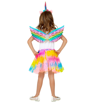Set Travestimento Unicorno Tutu Ali Copricapo Accessori Carnevale - 10323