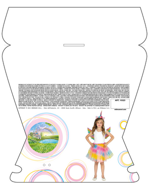 Set Travestimento Unicorno Tutu Ali Copricapo Accessori Carnevale - 10323