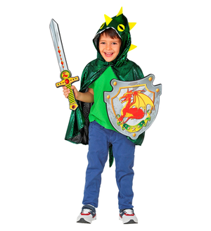 Set Spada e Scudo Cavaliere Del Drago in Spugna Accessori per Abito Vestito Carnevale Bambino - 97304