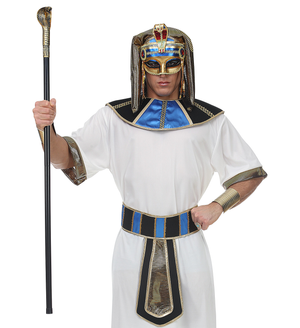 Bastone Faraone Abbattibile Dorato Accessori per Abito Vestito Travestimento Carnevale 110 CM - 07604