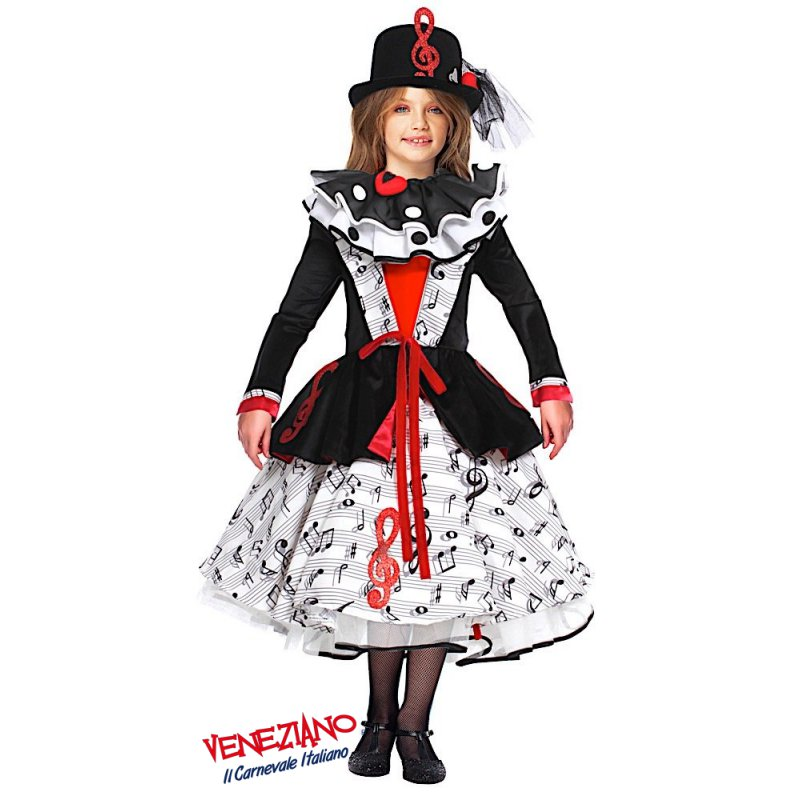 Costume Vestito Travestimento Abito Carnevale Bambina Miss Music Baby - 54326