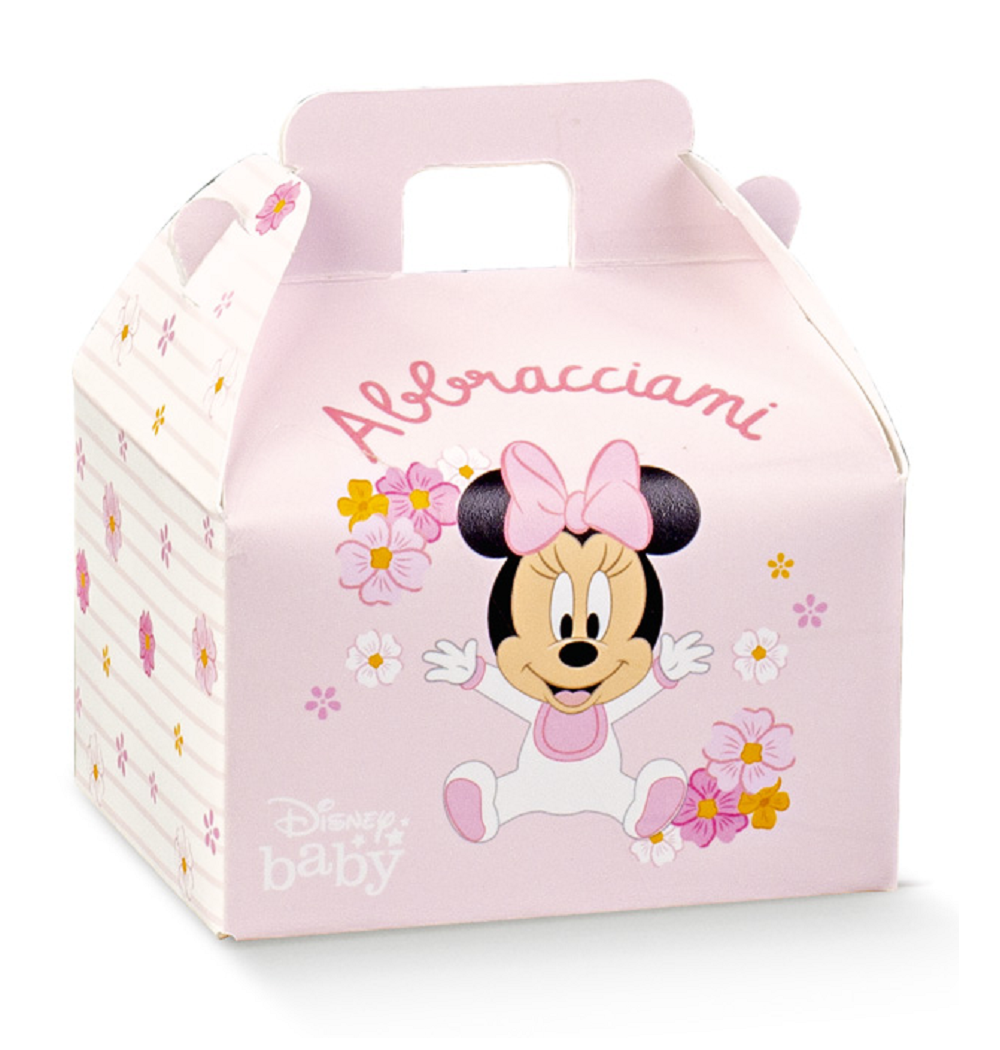 Bomboniera Astuccio Minnie Baby DISNEY Valigetta Scatolina Portaconfetti Kit 10 Pezzi