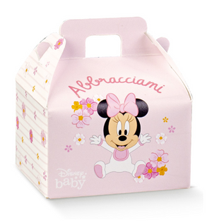 Bomboniera Astuccio Minnie Baby DISNEY Valigetta Scatolina Portaconfetti Kit 10 Pezzi
