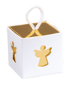 Bomboniera Astuccio Angelo Scatolina con Confetti Prima Comunione Cerimonia 12x6x4 CM - 17629