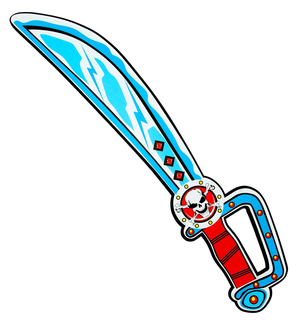 Sciabola Pirata in Spugna Accessori per Abito Vestito Carnevale Bambino - 97303