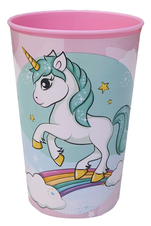 Bicchiere Unicorno Plastica Ml.260 Cm. 10x7,5 - St09599