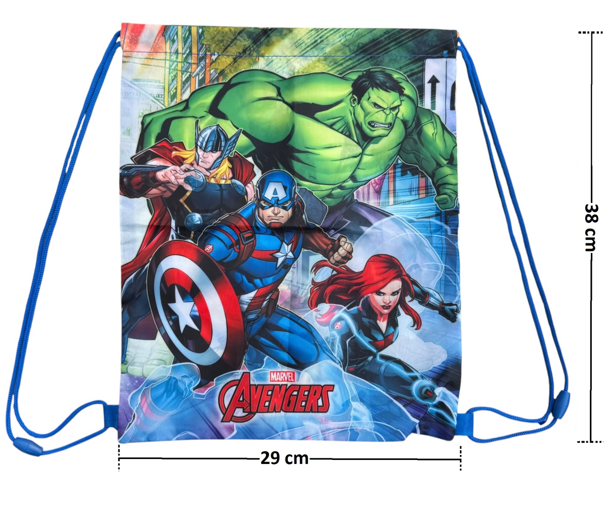 Sacca Avengers MARVEL Supereroi Borsa Tempo Libero Palestra Cm. 38x29 - M01512mc