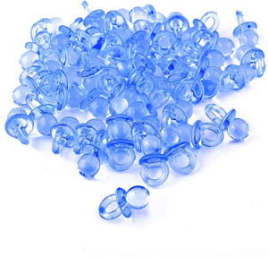 Bomboniera Ciuccio in Plastica Celeste Decorazioni Cerimonie 2 Cm. 100 Pezzi