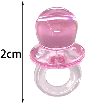 Bomboniera Ciuccio in Plastica Rosa Decorazioni Cerimonie 2 Cm. 100 Pezzi