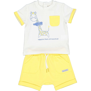 Completo Neonato Short + T-Shirt Birba Taglie 3/6 Mesi - 49011.00