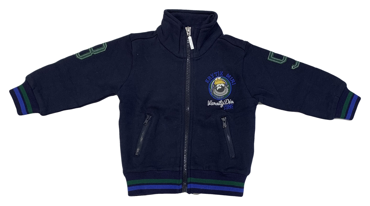 Felpa con Zip Neonato Nortons Krytik Taglia 9 Mesi Blu - 84158