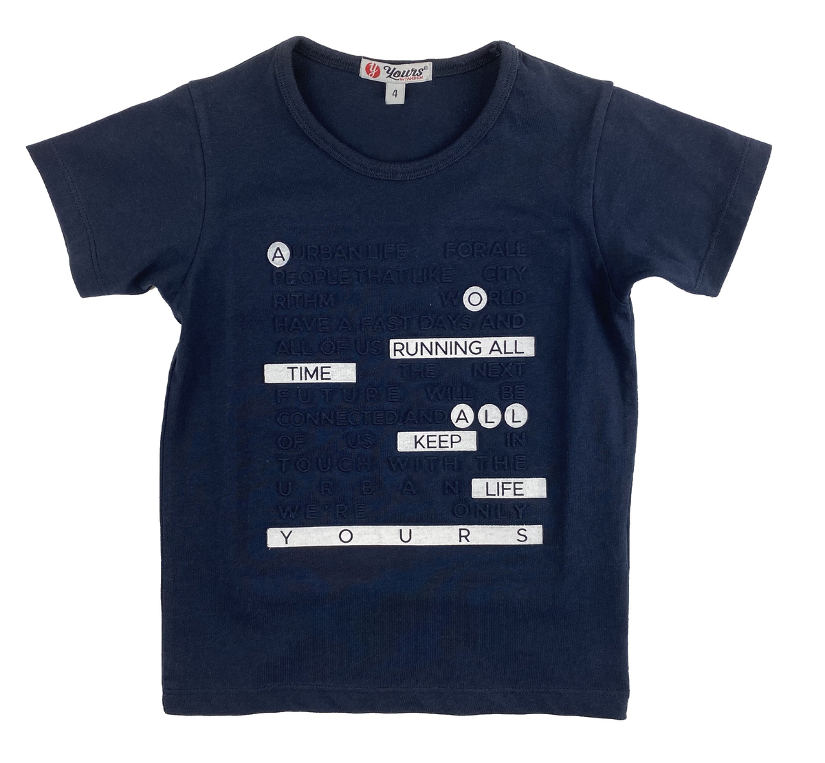T-Shirt Yours Manica Corta Bambino 3/7 Anni - Ay2527