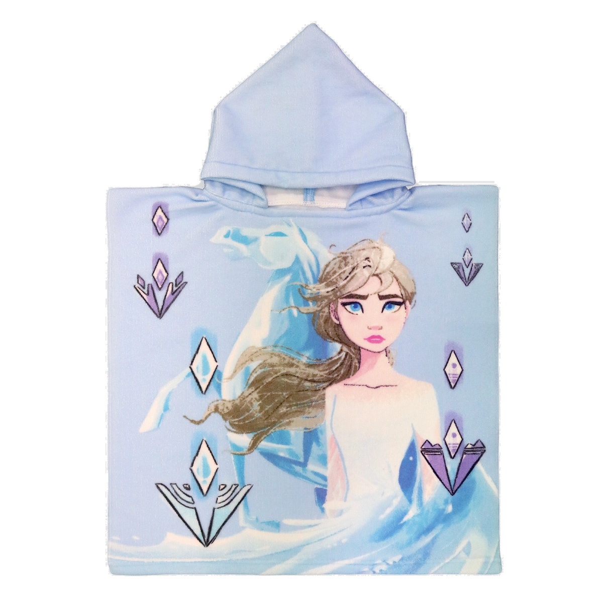 Poncho Mare Frozen Ii DISNEY Elsa Anna Asciugamano Accappatoio Microcotone Cm100x50 100%pl - Fro1576