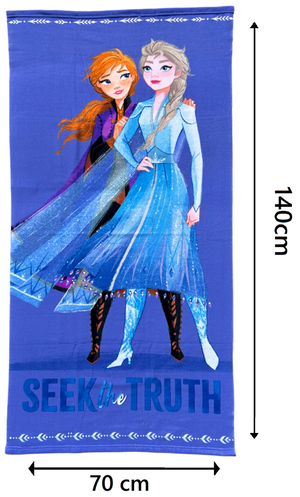 Telo Mare Frozen Ii DISNEY Elsa Anna in Microspugna di Poliestere Cm. 140x70 100%pl