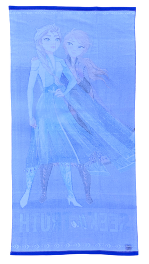 Telo Mare Frozen Ii DISNEY Elsa Anna in Microspugna di Poliestere Cm. 140x70 100%pl