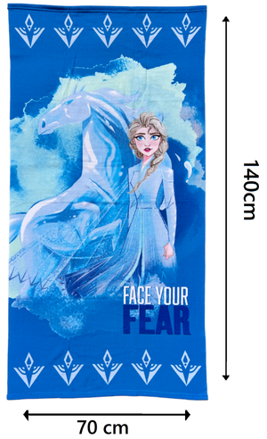 Telo Mare Frozen Ii DISNEY Elsa e Nokk in Microspugna di Poliestere Cm. 140x70 100%pl
