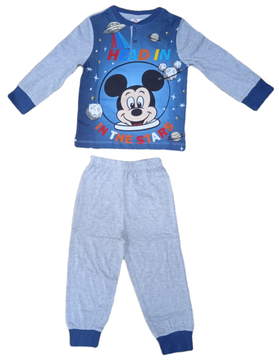 Pigiama Primaverile Mickey Mouse DISNEY Topolino Bambino - Ev2097grigio