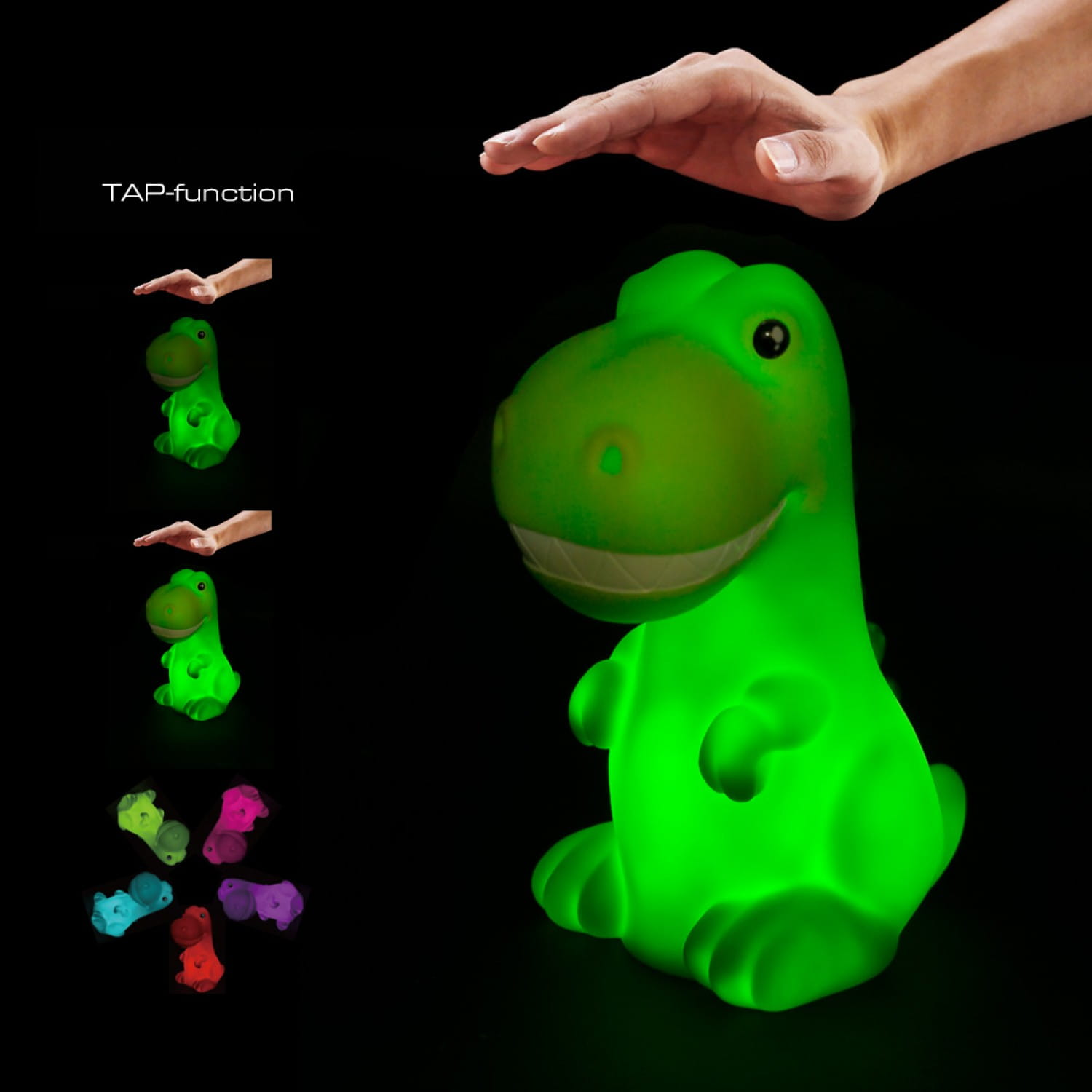 Lampada 3d Dinosauro Comodino Luce LED Colorate a Batterie - D339-01