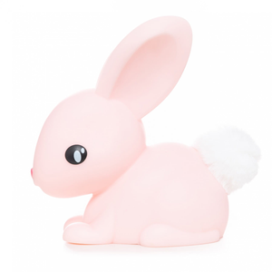 Lampada 3d Coniglietto Coda Pon Pom Comodino Luce LED Colorate a Batterie - D376-01