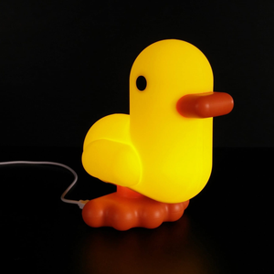Lampada 3d in Silicone Canar Anatra Cuore Comodino Luce LED a Batterie e Cavo USB - D412-16