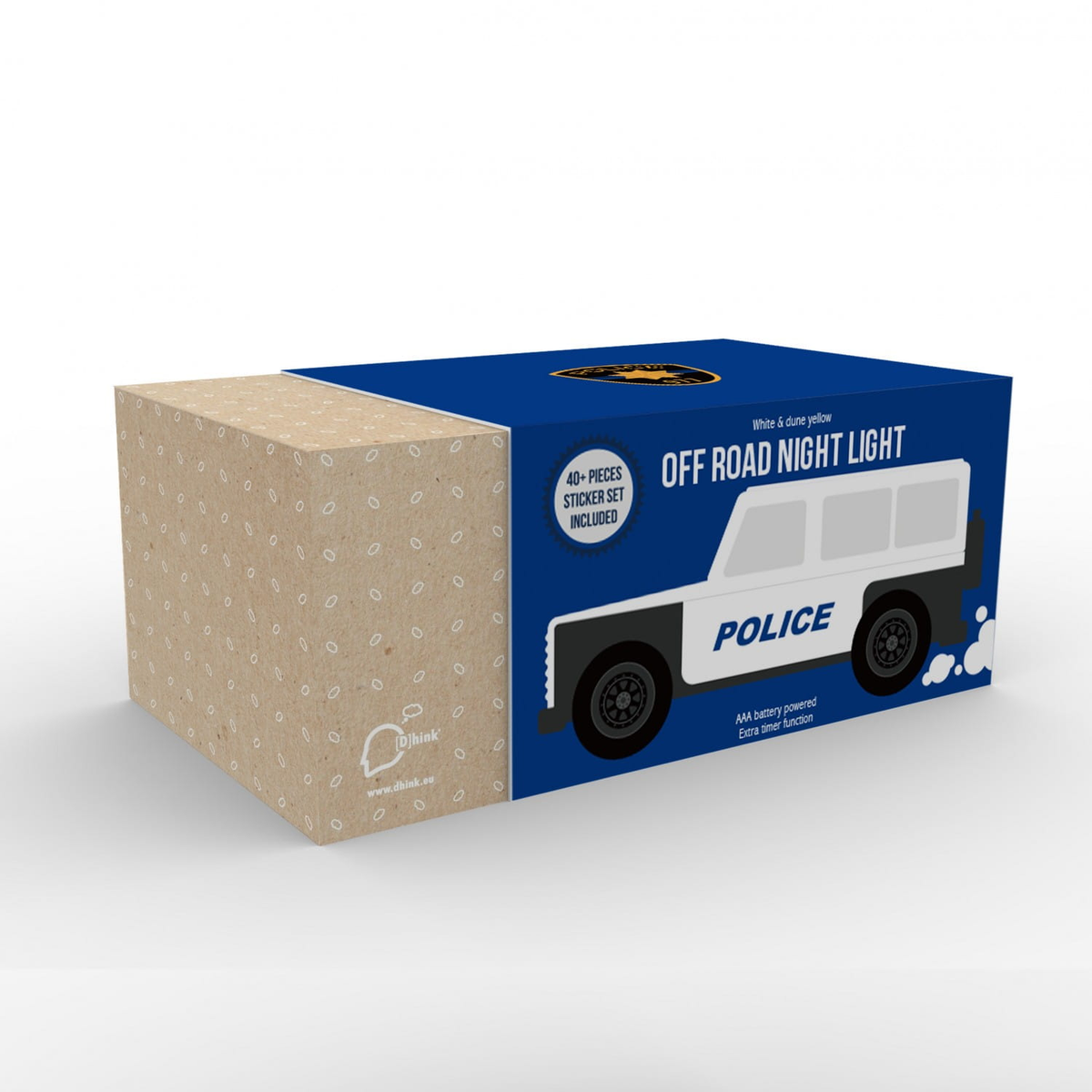 Lampada 3d Macchina Della Polizia Comodino Luce LED Colorate a Batterie - D507-02
