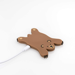 Caricatore Wireless Orso Disteso con Cavo USB da Scrivania Ricarica 5 Watt - M11039a