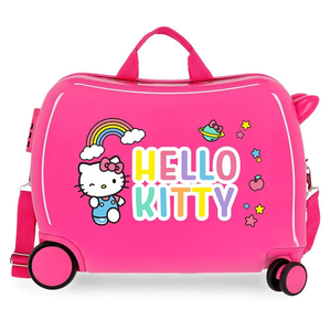 Trolley da Viaggio Hello Kitty Sanrio in ABS Valigia Cavalcabile Bagaglio 50x38x20 CM - 2159822