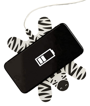 Caricatore Wireless Zebra Disteso con Cavo USB da Scrivania Ricarica 5 Watt - M11039b